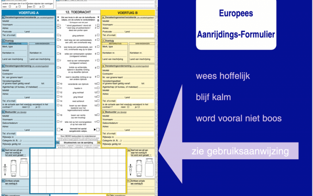 Aanrijdingsformulier correct invullen!